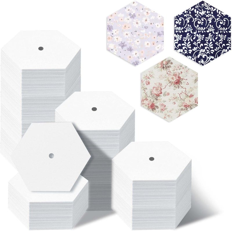 fuceury 480 PCS 1.5" Piecing Paper for Quilting, Hexagon Quilting Templates for DIY Patchwork Sewing Crafts, Sewing Supplies Quilting Accessories Crafting Tools,Hexagon Paper Piecing Template (1.5 Inch) - Image 1
